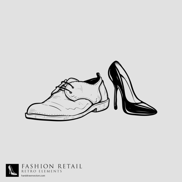 retail shoes vector