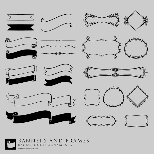 banners frames vector collection